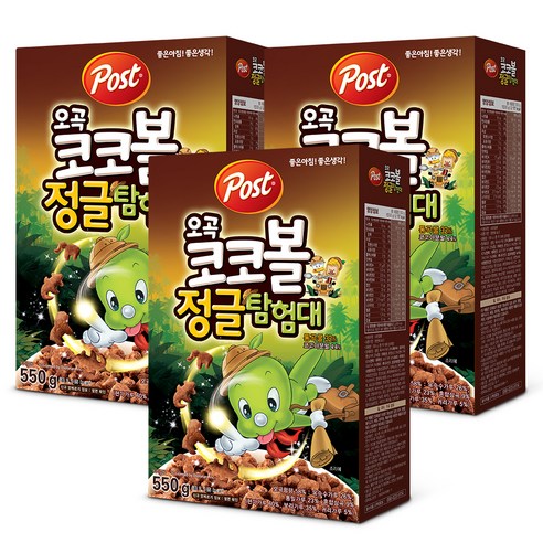 포스트 오곡 코코볼 정글탐험대 시리얼, 550g, 3개