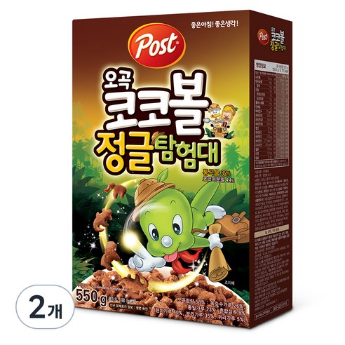 포스트 오곡 코코볼 정글탐험대 시리얼, 550g, 2개