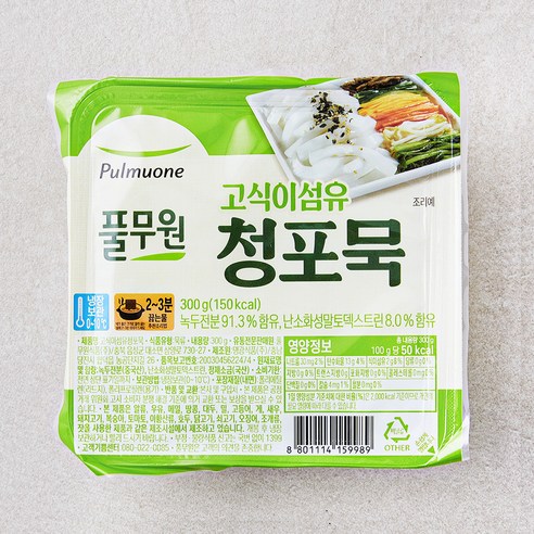 풀무원 고식이섬유 청포묵, 300g, 1개 냉장/냉동/간편요리