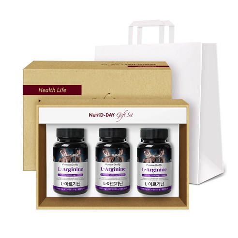 뉴트리디데이 L-아르기닌 + 쇼핑백, 3개