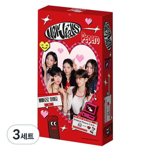 빼빼로 뉴진스 초코 8개입, 432g, 3세트