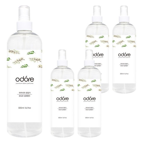 오도르 섬유향수 본품, 아카시아모링가, 5개, 500ml