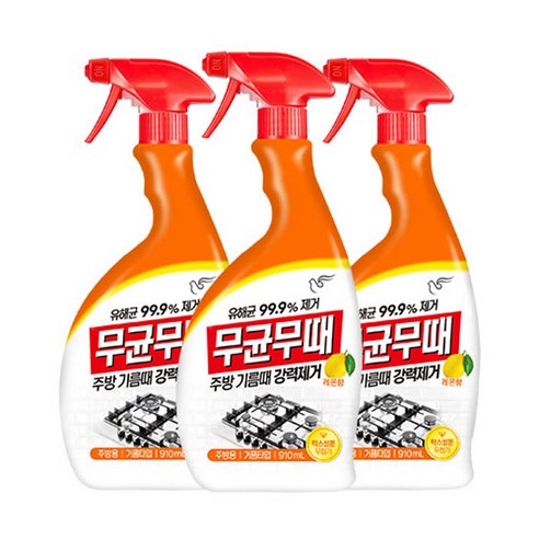 무균무때 주방용 세정제, 910ml, 3개
