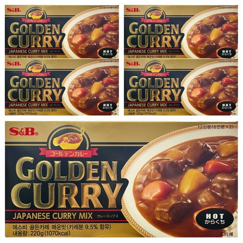 에스앤비골든 카레 매운맛, 220g, 5개