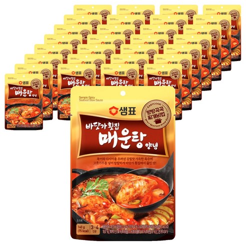 샘표 바닷가횟집 매운탕 찌개양념, 140g, 36개