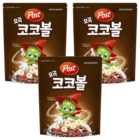 동서 포스트 오곡 코코볼, 570g, 3개