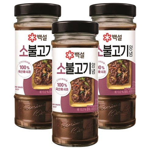 백설 소불고기양념, 500g, 3개