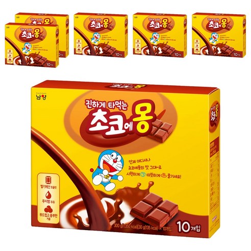 초코에몽 진하게 타먹는 핫초코분말, 30g, 10개입, 6개