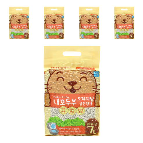 내꼬두부 응고형 고양이 모래, 7L, 5개, 두부향