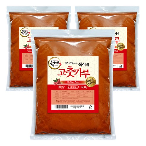 복이네먹거리 베트남 고춧가루 소스용, 500g, 3개