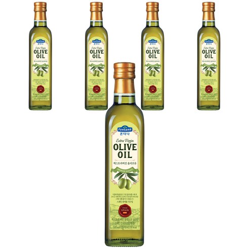 폰타나 엑스트라버진 올리브유, 500ml, 5개