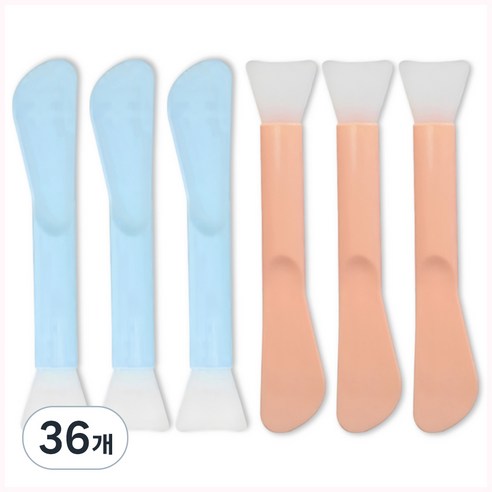 떼루와 페이스 실리콘 팩 브러쉬, 36개, 랜덤발송