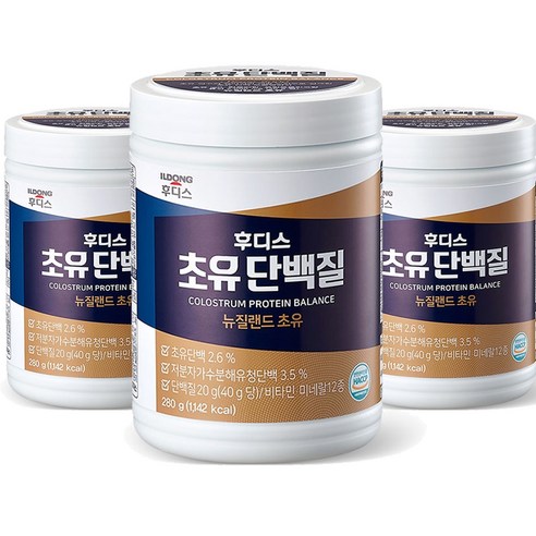 일동후디스 초유단백질 뉴질랜드 초유, 280g, 3개