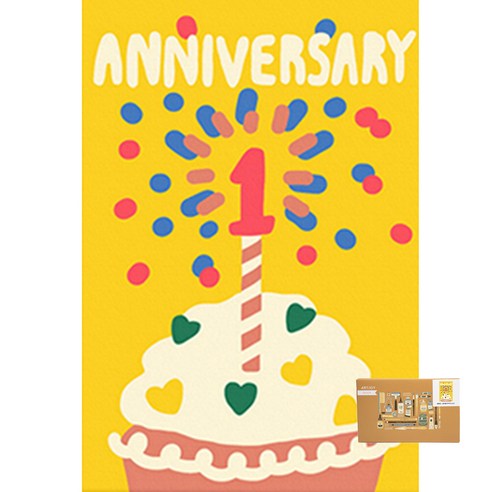 아트조이 DIY 명화그리기 10 x 15 cm, 1년을 축하해, 1개