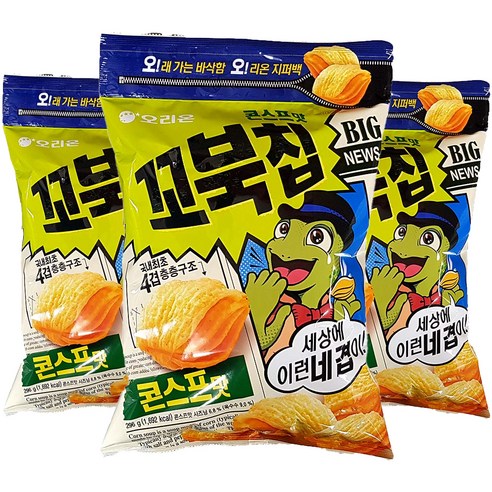 꼬북칩 콘스프맛 지퍼백, 296g, 3개
