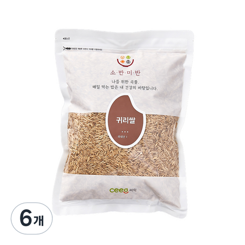 씨익 소반미반 귀리쌀, 1kg, 6개