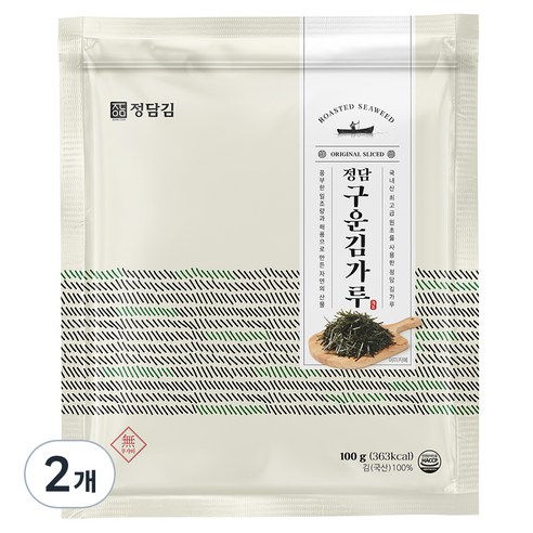 정담김 정담 구운 김가루, 100g, 2개