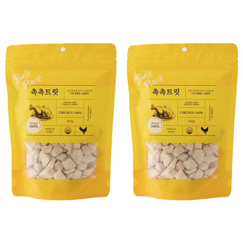 펫프렌즈 전연령 고양이 촉촉트릿 건조간식, 160g, 2개, 닭가슴살 스팀만두