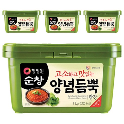 청정원순창 양념듬뿍 쌈장, 1kg, 4개