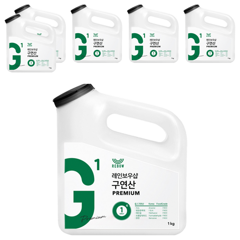 레인보우샵 구연산 프리미엄 톡톡이 용기 타입, 1kg, 6개