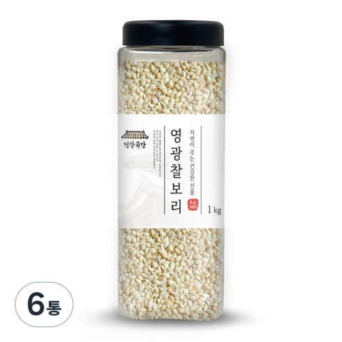 건강곡간 영광 찰보리, 1kg, 6개