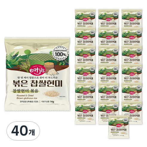 이더스 열풍으로 볶은 찹쌀 현미, 14g, 40개