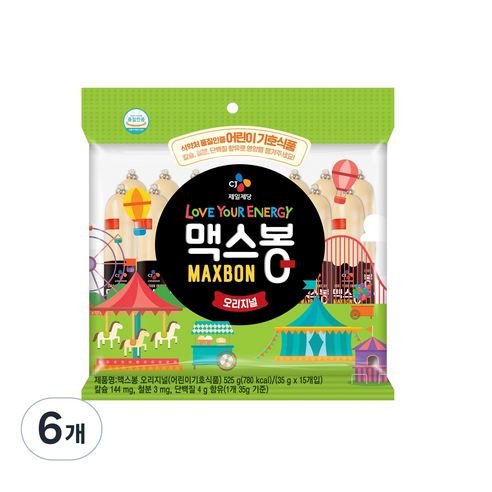 맥스봉 오리지널 15p, 525g, 6개
