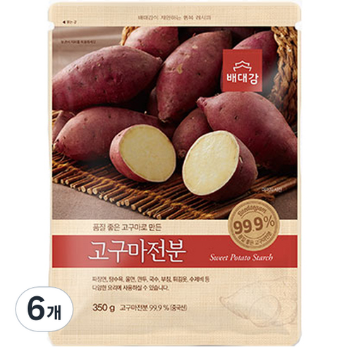 배대감 고구마전분, 350g, 6개
