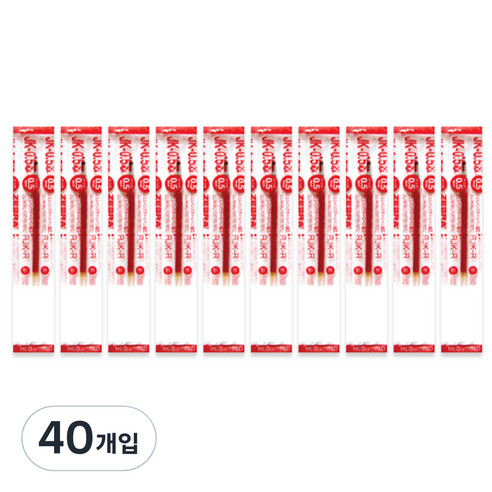 제브라 젤잉크 JK 리필심 0.5mm, 적색, 40개