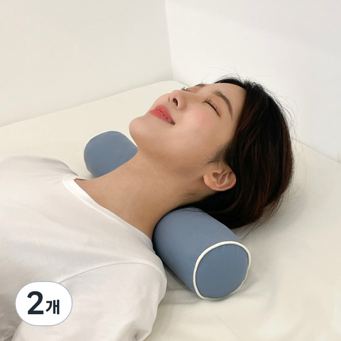 바이오비드폼 집콕 목베개, 네이비, 2개