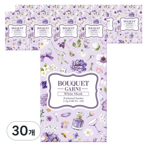 부케가르니 퍼퓸드 샤쉐 화이트머스크 본품, 2.3g, 30개