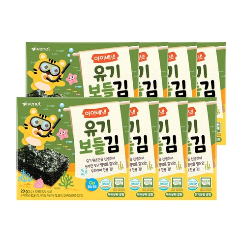 아이배냇 유기농 보들김 2g, 김맛, 2g, 80개