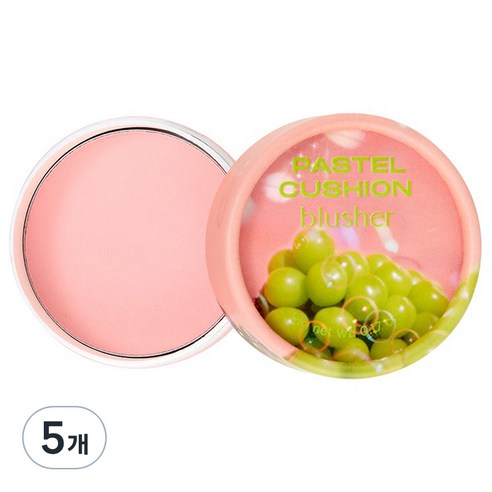 fmgt 파스텔 쿠션 블러셔 5g, 02 버블검 핑크, 5개