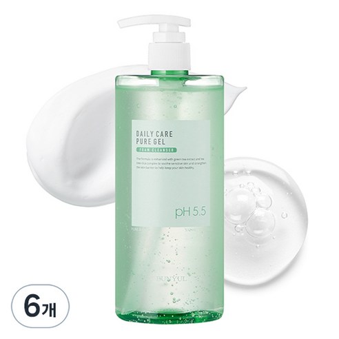 은율 데일리 케어 퓨어 젤 폼클렌저, 512ml, 6개