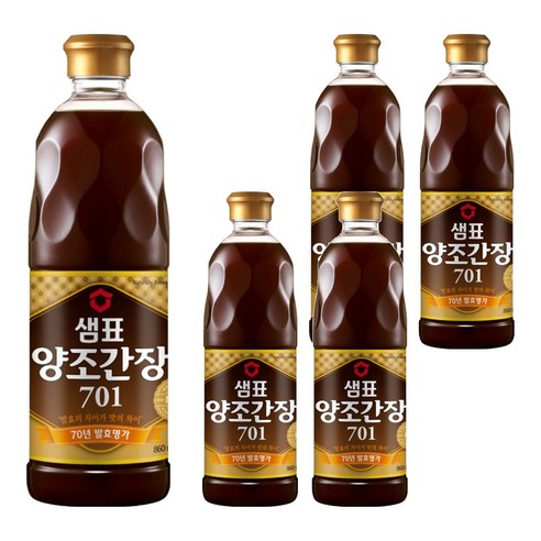 샘표 양조간장 701, 860ml, 5개
