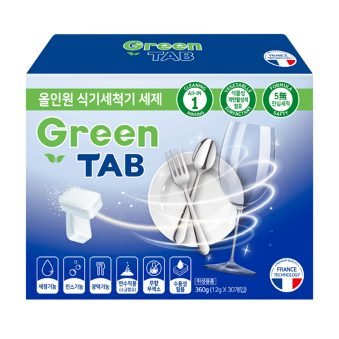 그린탭 식기세척기 전용세제, 360g, 1개