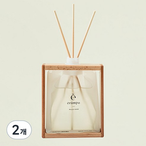 에룸포 우드 오브제 프리미엄 디퓨저, 만다린 에피스, 250ml, 2개