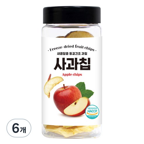 동결건조 사과칩, 6개, 55g