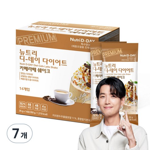 뉴트리디데이 다이어트 카페라떼 쉐이크, 350g, 7개
