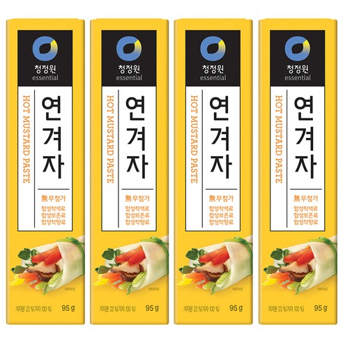청정원 연겨자, 95g, 4개