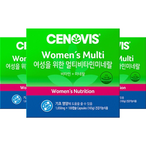 세노비스 여성용 멀티비타민미네랄, 100정, 3개