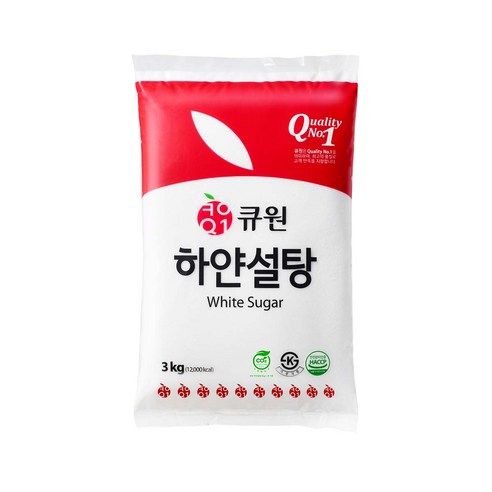 큐원 하얀 설탕, 3kg, 1개