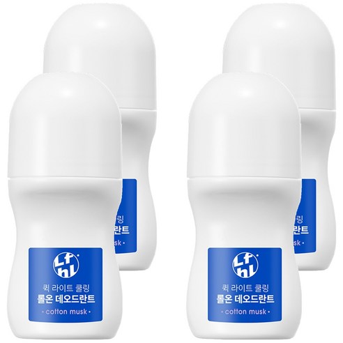 라이프홀릭 퀵 라이트 쿨링 롤온 데오드란트, 50ml, 4개