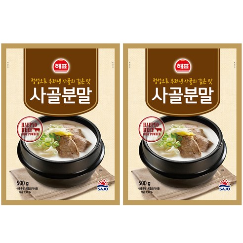 해표 사골분말, 500g, 2개