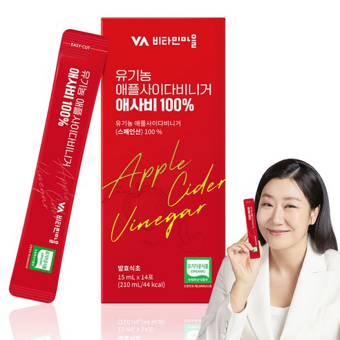 비타민마을 유기농 애플사이다비니거 14p, 210ml, 1개