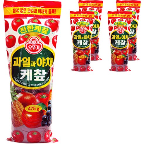 오뚜기 과일과 야채 케찹, 475g, 5개
