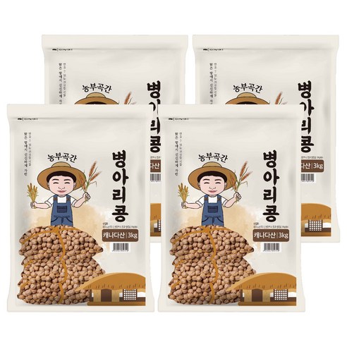 농부곡간 캐나다산 병아리콩, 3kg, 4개