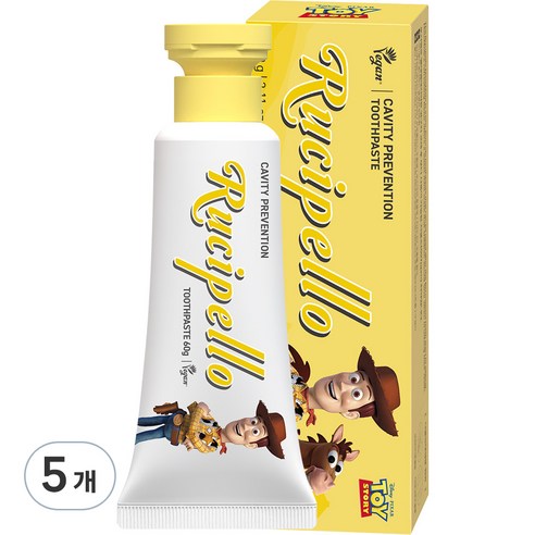 루치펠로 멜레멜레 어린이 저불소 치약, 60g, 5개