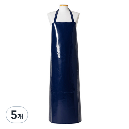 고급 롱 양면 방수 앞치마, 곤색, 5개