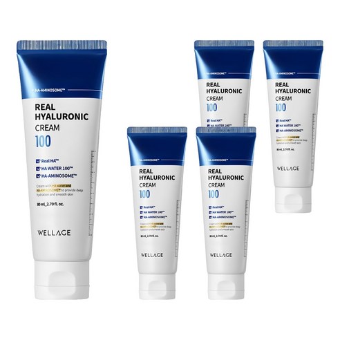 웰라쥬 리얼 히알루로닉 100 크림, 80ml, 5개